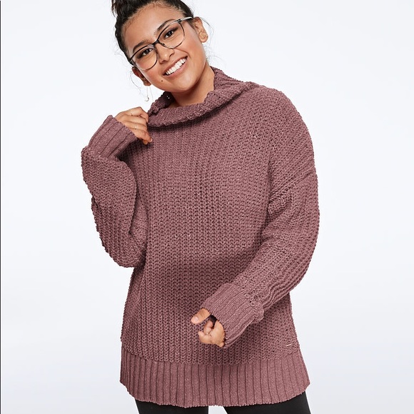 PINK Victoria's Secret Sweaters - PINK
BOYFRIEND MOCK NECK SWEATER